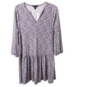 Banana Republic Factory NWT Women's Flounce-Hem Floral Shift Dress Size Medium